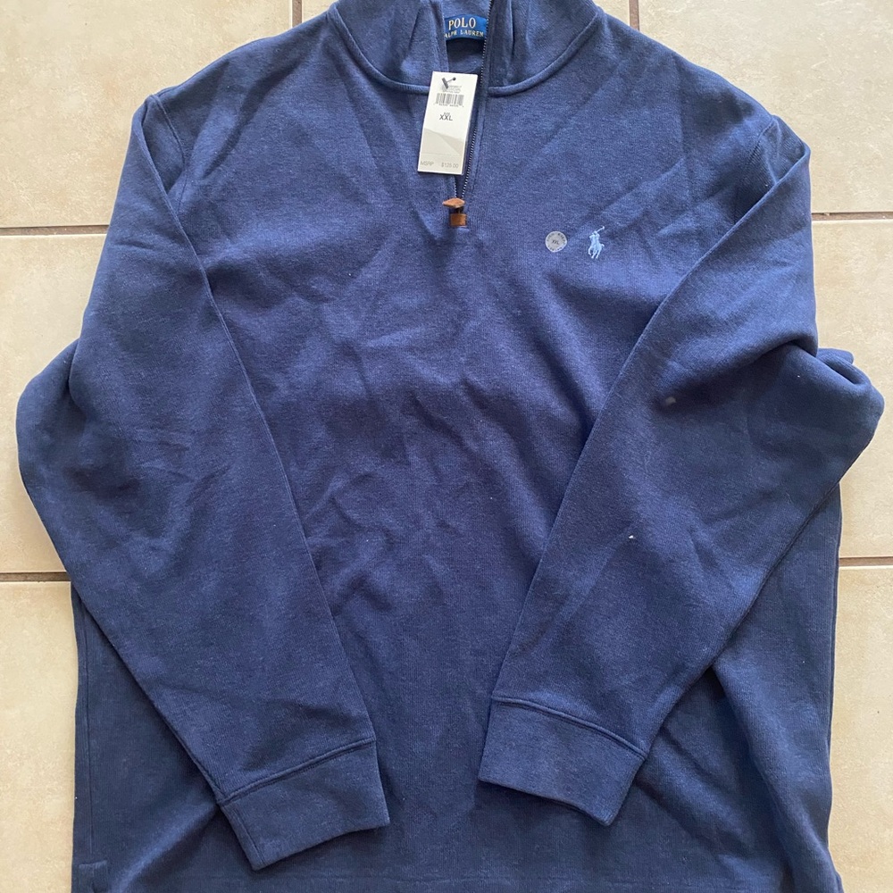 Polo by Ralph Lauren Navy Blue Zip Up Sweater